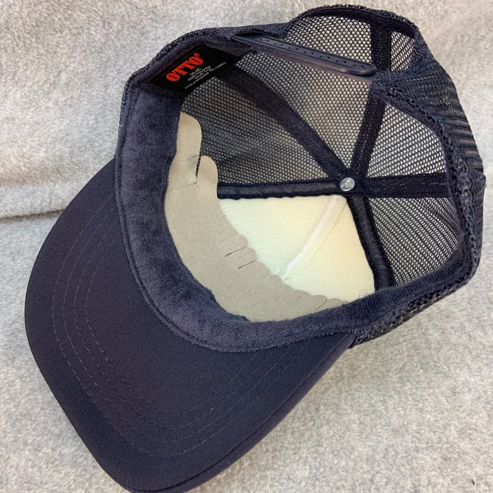 Bird Logo Youth Navy Blue Otto Trucker Hat Snapback Mesh Cap 39-165 OSFM